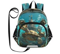 DDDIYEU Sea Castle Turtle Art Funny Toddler Backpack Mini Shoulder Bag Cute Bookbag for Kids