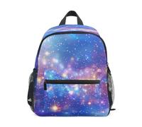 DDDIYEU Shining Stars Colorful Sparkling Toddler Backpack Bookbag Mini Shoulder Bag for 1-6 Years Travel Boys Girls Kids with Chest Strap Clip Whistle