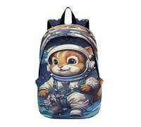 DDDIYEU White Animal Space Starry Cosmic Lightweight Laptop Backpack Hiking Daypack for Travel Camping Outdoor