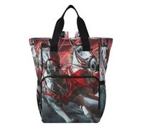 DDDIYEU White Horses Running Powerful Diaper Bag Backpack Mom Bag Casual Lightweight Large Capacity for Travel Mammy Women Girls