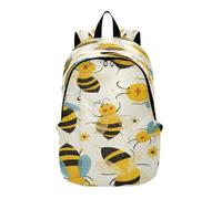 DDDIYEU Yellow Bee Vibrant Playful Lightweight Laptop Backpack Hiking Daypack for Travel Camping Outdoor