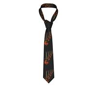 ddejhFJJ Necktie Jazz Guitar Men's Tie Skinny Necktie for Boys Printed Novelty Funny for Weddings Dances Party (143-145cm)