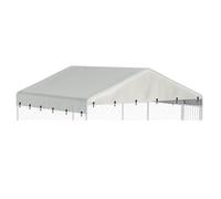 Ddeman Outdoor Dog Kennel Cover 10'W x 10'L Made of 600D Waterproof and UV Resistant Oxford Cloth- Beige Replacement Kennel Cover（Sold only Kennel Cover Without Frame）