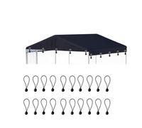 Ddeman Outdoor Dog Kennel Cover 6.7'W x 6.7'L Made of 600D Waterproof Oxford Cloth- Black Replacement（Without Frame）