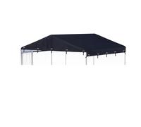 Ddeman Outdoor Dog Kennel Cover 7.5'W x 7.5'L Made of 600D Waterproof Oxford Cloth- Black Replacement Covers（Without Frame）