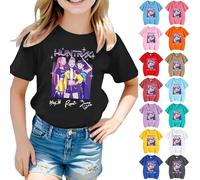 DDemon HHunters Shirt for Girls Kids Summer Top Short Sleeved Graphic T-Shirt 2025 Pop Girl K-Kpop D-Demon H-Hunters Shirt for Girls Kids Top Graphic T-Shirt Tops Y2k H-Huntrix H-Huntr/X Hip Hop