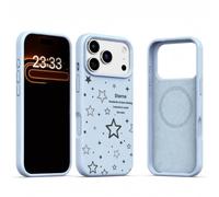 DDFOJRE Magnetic Silicone Case Compatible with iPhone 18 Pro Max Light Blue | Laser Engraving Technology-Creative English，Compatible with iPhone 18 Pro Max and iPhone 17 Pro Max