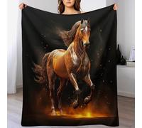 DDFRTYY Horse Blanket Ultra-soft Micro Fleece Blankets Soft And Warm Throws Anti-pilling Throw For Adults & Kids (130×150cm)