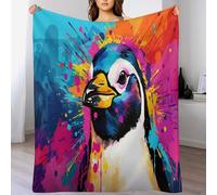 DDFRTYY Penguin Throw Blanket Kids Boys Girls Throws Printed Fluffy Soft Cozy Plush Blankets for Couch Bed Sofa （140×180cm）