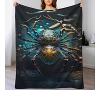 DDFRTYY Spider Blanket Throw Bedspread Soft Fluffy Warm Light Flannel Fabric Perfect for Adults Or Children's Gifts (150×200cm)