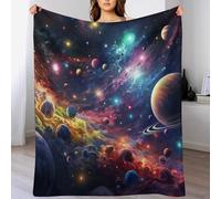 DDGAAGG Planet Blanket Printed Throw Blankets for Kids Child Adults Soft Warm Flannel Throws for Bed And Couch Bedroom Decor （100×130cm）