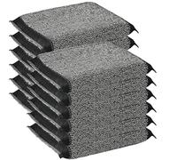 DDGEAA Steel Wool Scrub Sponges Kitchen, Reusable Dish Scrubber Sponge, Non-Scratch Kitchen Sponge for Dishes, Pots and Pans Scrub Sponge - 12 Pack Black