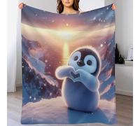 DDGFFDD Cute Penguin Super Soft Throw Blanket Throw for Sofa Couch Bed Flannel Machine Washable Nap Blankets Bed Spread （180×200cm）