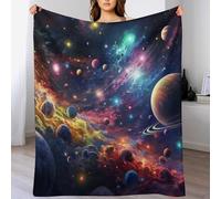 DDGFFDD Fleece Blanket Planet Throw for Sofa & Bed, Plush Cozy Fuzzy Throws, Super Soft And Warm Fluffy Blanket for All Seasons, （130×150cm）