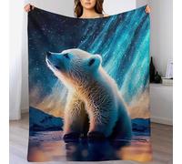 DDGFFDD Polar Bear Blanket Fleece Throw Blankets 3D Bedroom Decor for Couch Bed Sofa Blanket for Kids Teen Young Boys Girls, （130×150cm）