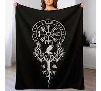 DDGFFDD Viking Myth Flannel Blanket Throws for Sofa, Bedroom, Couch, Travel, Microfiber Fleece Throw - Soft, Plush Bed Blankets （100×130cm）