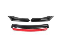 DDGHAE Front bumper replacement 4Pcs Lip Deflector Lips Bumper Spoiler Splitters Body Kit Diffuser Compatible for Auadi A3 A4 A5 A6 A7 S3 S4 S5 Q3 Q5 TT guards for cars(BLACK RED)