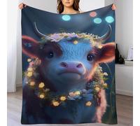 DDGHHKK Fleece Blanket The Cow Throw for Sofa & Bed, Plush Cozy Fuzzy Throws, Super Soft And Warm Fluffy Blanket for All Seasons, (150×200cm)