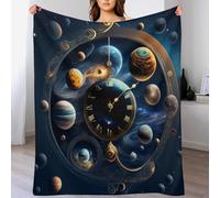 DDGHHKK Planet Soft Throw Plush Blanket Soft Flannel Material - Home Decor Bed, Couch, Sofa Travel Nap Throws Blankets （130×180cm）