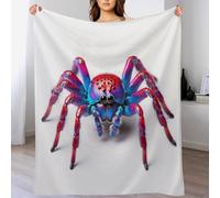 DDGHHKK Spider Pattern 3D Blankets Super Soft Cosy & Warm Blanket for Sofa Or Bed Flannel Machine Washable Comfortable & Stylish (180×200cm)