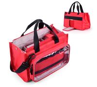 DDgro Carrying Bag for Toniebox 2 Starter Set, Portable Storage Case Compatible with Tonie Box, Tonie Characters, Charging Station & Headphones, Durable Travel Bag, Bag Only (Red, Medium)