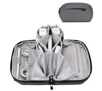 DDgro Electronics Cord Organizer Travel Case, Charger Pouch, Tech Accessories Carrying Bag (Dark Grey)