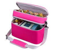 DDgro Storage Bag for Toniebox Starter Set, Carrying Case for Tonies Characters, Audio Player Box, Charger & Headphone, Bag Only (Rosy Pink, Large)