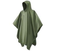 DDhayyp Poncho Waterproof Adult, Portable EVA Raincoat, Rain Ponchos Waterproof with Hoods, Reusable Rain Resistant Poncho for Camping, Emergency Situations, Travel (Green)
