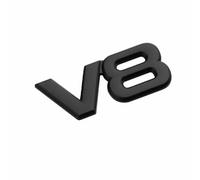 DDHHBH Car Badge Sticker Emblem for Audi A5 Sportback Coupe Cabriolet,3D Metal Decal Logo Tuning Modification Sport Car Body Letters Adhesive Car Exterior Accessories,Black-V8(2)