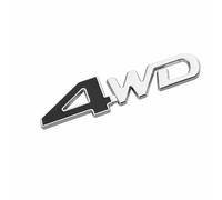 DDHHBH Car Badge Sticker Emblem for Ford Mustang Mach-E,3D Metal Decal Logo Tuning Modification Sport Car Body Letters Adhesive Car Exterior Accessories,Silver-4WD(2)