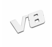 DDHHBH Car Badge Sticker Emblem for Land Rover Range Rover,3D Metal Decal Logo Tuning Modification Sport Car Body Letters Adhesive Car Exterior Accessories,Silver-V8(1)