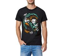 DDHHYY Anime Demon Slayer Kimetsu No Yaiba X Kamado Tanjirou Men's Short Sleeve T-Shirt - - XXXL