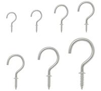 DDHOMIN 120 PCS 7 Sizes Screw-in Hooks,Garden Hooks for Hanging Small Plants,Birdhouses