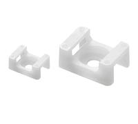 DDHOMIN 190 Pieces White Nylon Cable Tie Mounts, Saddle Holders for Wires & Cables
