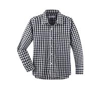 DDILKE Boys' School Shirt Long Sleeve Uniform Shirts Plaid Button Down Poplin Shirt, Regular fit, Black and White Check, Size 5-6 Years