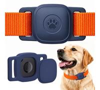 DDJ 2-Pack Waterproof Dog Collar Holder for Tile Mate Tracker, Durable Silicone Life360 Tile Case for Cat &Pet Collars Without Shaking, Anti-Lost Full Body for Tile Cover, Easy to Install, Blue