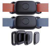 DDJ Dog Collar Holder for Tile Life360 Pro 2024 Bluetooth Tracker, 2-Pack Waterproof Silicone Cover Full-Body Protective Case for Tile Tracker Pet Collar, Ultra Durable, Scratch Resistant, Black