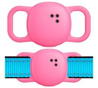 DDJ for Tile Life360 Sticker (2024) Tracker Cat Collar Case, 2-Pack Silicone Anti-Lost Protective Cover Tile Tracker Holder for Dog & Pet Collars, Durable, Easy Installation, Lightweight, Neon Pink