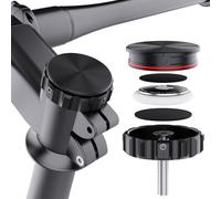 DDJ Hidden Bike Stem Cap Mount for AirTag | 1-1/8" & 1-1/4" Dual Size | Anti-Theft GPS Tracker Holder with Locking Screw | Waterproof Bike Accessory for Mountain/Road Bikes