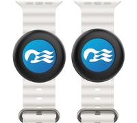 DDJ Princess Cruise Medallion Adapter for 2023-2025, Ultra-Durable, Lightweight Wristband & AirTag Dog Collar Holder (Black/Black)