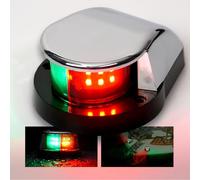 DDL Boat Navigation Lights Bi-Color Bow Light Pontoon, Skeeter, Power Boat and Skiff LED Marine Navigation lamp Silver