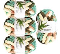 DDL&HEXI 4 Pack Super Chenille Chunky Yarn, Blanket Making Kit, Jumbo Knitting, 4x8oz (226g) per Bag, Soft for Crochet, Knitting, and DIY Projects (206-4)