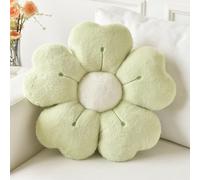 Ddliury Flower Pillow, Flower Shaped Pillow Decorative Throw Pillows for Bed Couch, Cute Daisy Pillow Dorm Decor Floor Seating Cushion (Green, 19.6 Inches)