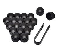 DDLLZDSP 20 Pcs Wheel Nut Cap Cover for Audi Q2 2020-2024, Automobile Wheel Nut Bolt Cover Hex Anti-Theft Protection Design, With Removal Tool for Cars, B/Black- B/19mm