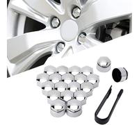DDLLZDSP 20 Pcs Wheel Nut Cap Cover for Renault Arkana 2021, Automobile Wheel Nut Bolt Cover Hex Anti-Theft Protection Design, With Removal Tool for Cars,A/Silver-A/17mm