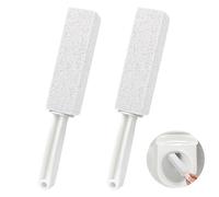 ddLUCK 2 Pack Pumice Cleaning Stone with Handle, Toilet Bowl Cleaner and Hard Water Ring Rust Grill Griddle Cleaner for Kitchen Bath Pool Household Cleaning
