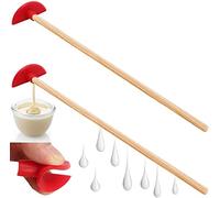 ddLUCK Silicone Bottle Scraper - Reusable Aid to Get The Every Drop, Silicone Every Drop Spatula - 35cm/14" Long Handle Clean Tools (2 Pcs)