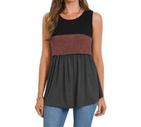 DDLUYY Women's Nursing Tank Tops Sleeveless Breastfeeding Shirt Clothes, Barn Red, XL