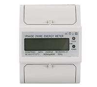 DDM76SC Single Phase 4P LCD DIN Rail Energy Meter, KWh Electricity Consumption Wattmeter with Pulse Output, 20-80A for Home and Industrial Power Monitoring