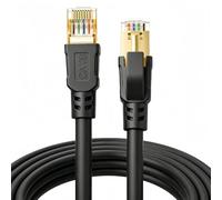 DDMALL CAT 8 Ethernet Cable 3m (2 Pack), High Speed 40Gbps 2000MHz Internet Network LAN Cable with Gold Plated RJ45 Connector for Router, Modem, PC, Switches, Hub, Laptop, Gaming (Black, 3m 2Pack)